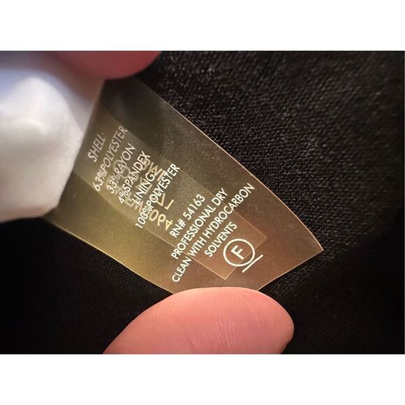 Calvin Klein Tri Color Black White Beige Fit and Flare Dress Size 6 - Picture 4 of 4